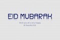 Eid Mubarak typography vector background. Celebrate holy Eid